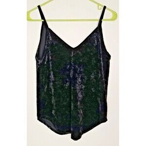 Know One Cares Size S Brushed Velvet Tank Top V-Neck Goth Nordstrom Rack     T27